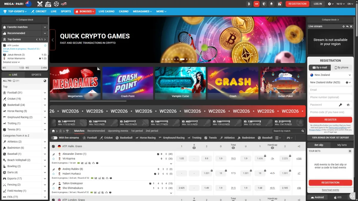 Desktop view of Megapari