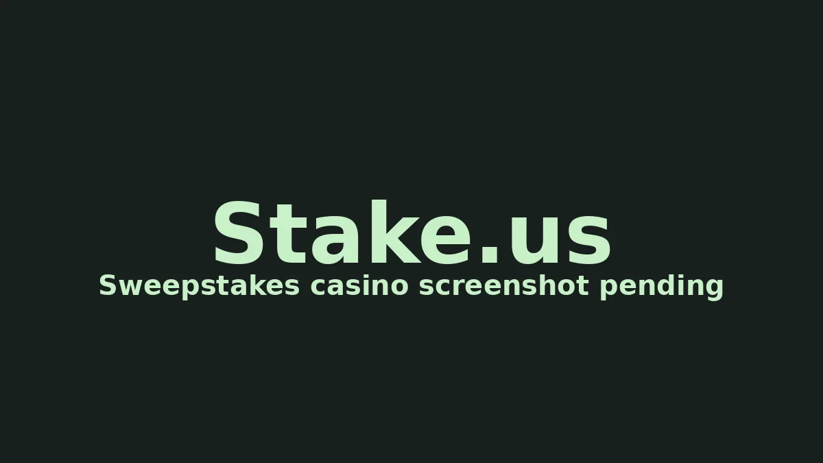 Screenshot of the Stake.us crypto casino homepage.